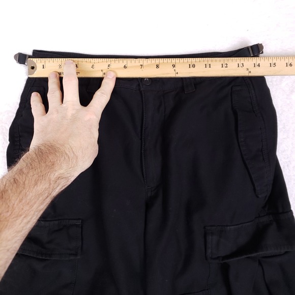 TNA Cargo Pants 4 Surplus Division Black Wide Leg Gorpcore Utility Baggy - Picture 3 of 11